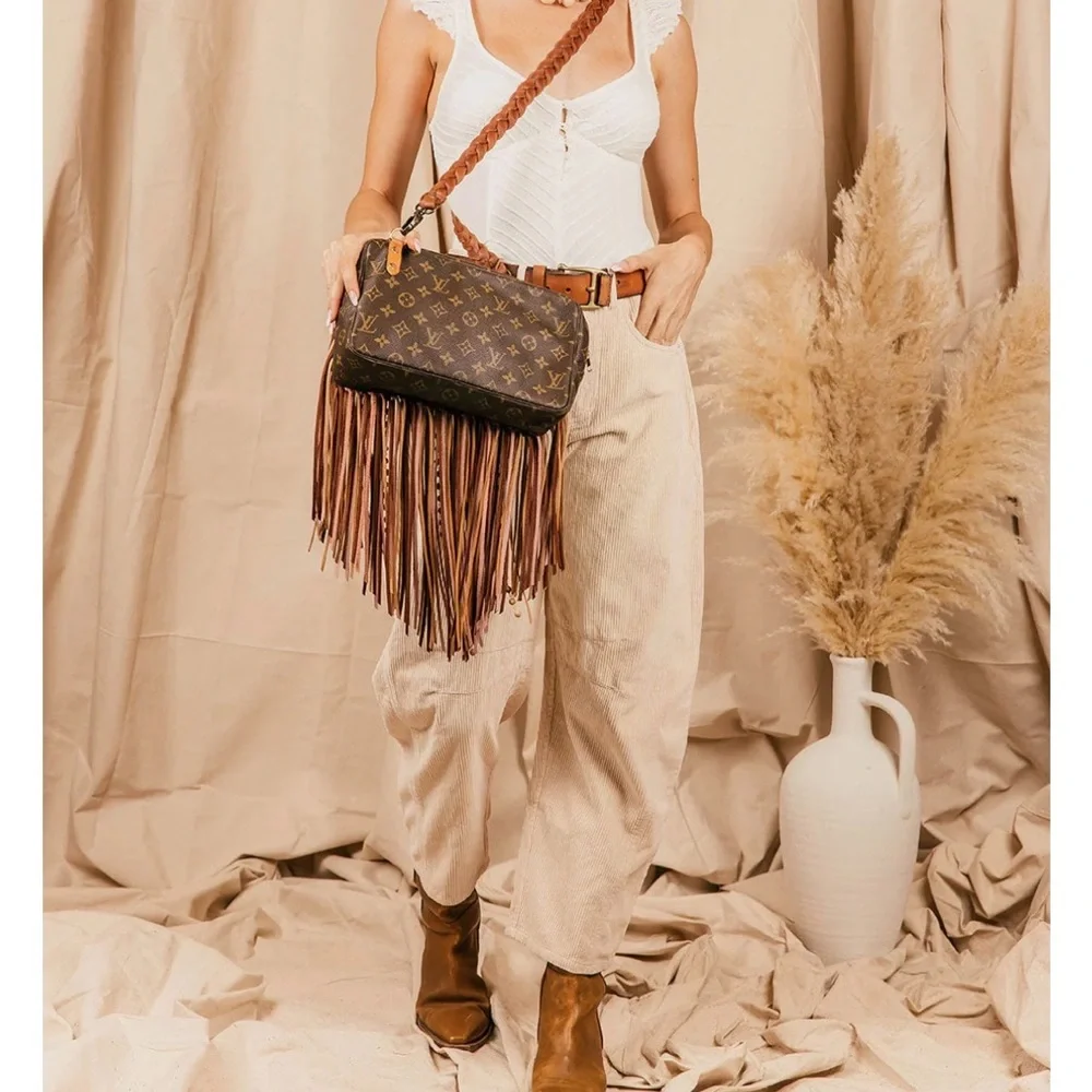 Louis Vuitton Brown Monogram Multi-Tone Fringe Shoulder Bag